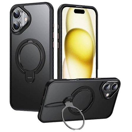 (pow yeah!) Skall til iPhone 16 Plus med støtte, matt bakside, kompatibel med MagSafe