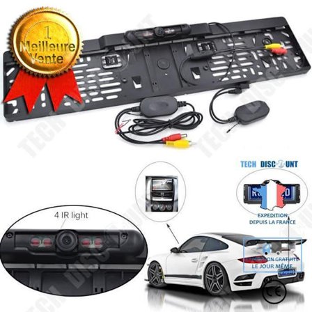 Trådløs infrarød bakkamera 170 grader / Parkeringskamera til nummerplade / Vandtæt høj kvalitet