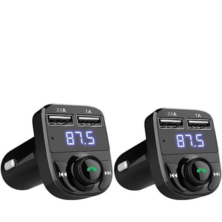 2-Pack FM sändare X8 med bluetooth och handsfree