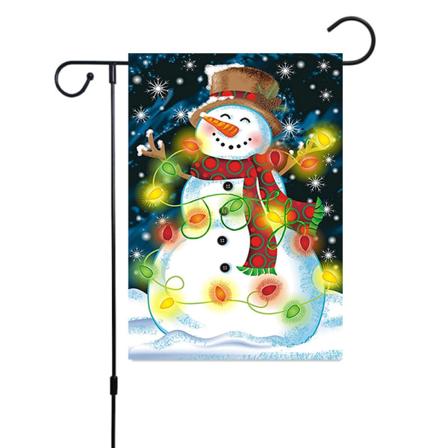 Juledekoration Banner, Linned Dobbeltsidet Glædelig Jul B