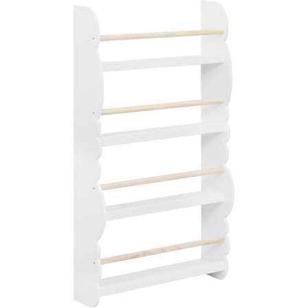 Rootzin seinälle kiinnitettävä lasten kirjahylly - Lasten kirjahylly - Lastenhuoneen kalusteet - Turvatangolla varustettu tallelokero, vakaa ja turval