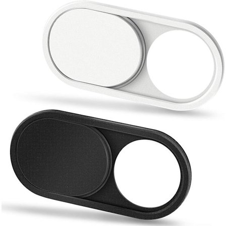 Webkameran suojus, 2 kpl musta valkoinen 0,6 mm ultraohut metalli, kameran suojus kannettavalle tietokoneelle, MacBook Pro / Air, Mac, PC, iPad, 