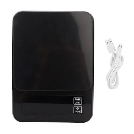 5 kg/0,1 g Høj præcision LCD digital kaffevægt Elektronisk køkkenvægt med timingfunktion 5 kg/0,1 g