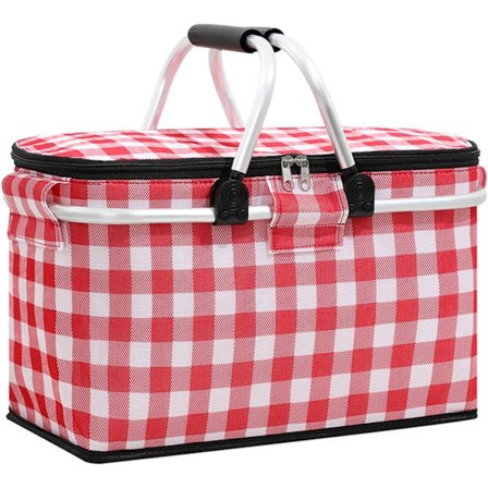 Stor kylväska för picknick, kylväska för lunch, kylväska