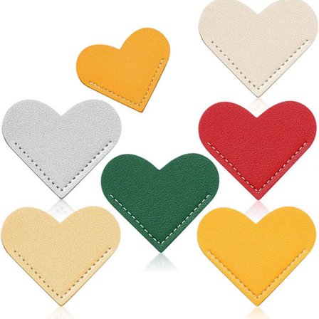 Bærbar Læder Bogmærke Bogside Hjørnemarkør Hjerteformet Sideklips 5x5,5 cm Bogmærke Gave til Børn Voksne Læsning