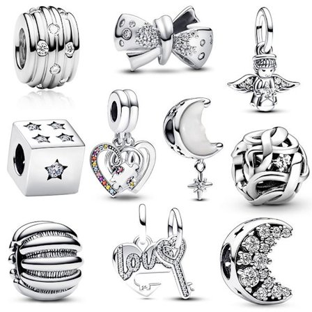 10 Deler Pan Familie Armbånd Halskjede Tilbehørssett, DIY Perleanheng-001