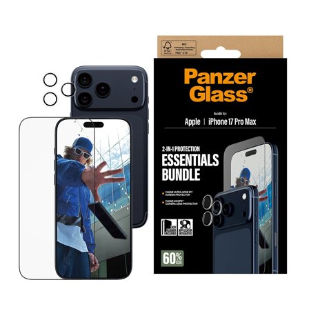 PanzerGlass 2-in-1 Essentials Bundle iPhone 17 Pro Max