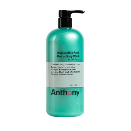 Anthony Logistics Invigorating Rush Hair & Body Wash 946 ml, Skincare, Kropspleje, Bad & Brus