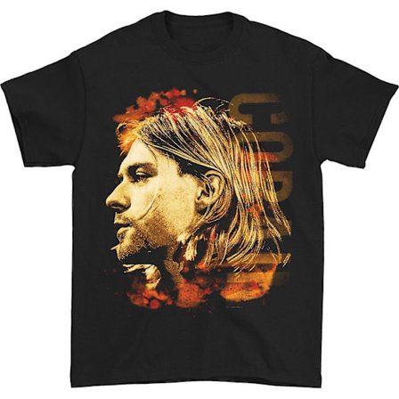 Nirvana Kurt Cobain Färgad sidovy Vanlig T-shirt för män
