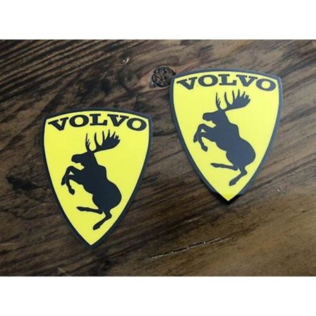 Par (2) Ægte Prancing Moose VOO 3 Traditionelle Vinylklistermærker