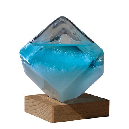 Vær Storm Cube Med Base Værmelding Krystall Storm Glass Vann-kube Glass