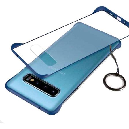 Frameless Case Samsung Galaxy S10e Skal Med Ringhållare - Navy Blå