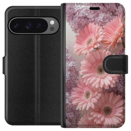 Kompatibelt Lommeboketui til Google Google Pixel 9 Pro XL Blomsterdesign Rosa Blomster