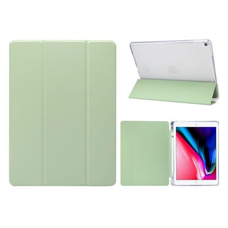 Skin Feeling Tri-fold Stand Leather Flexible Case med Pen Slot iPad Air 10,5 tommer (2019)/Pro 10,5 tommer (2017) - Grøn