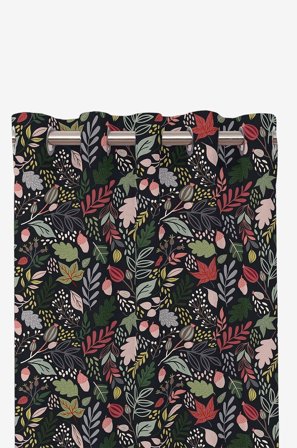 Redlunds - Ekbacken oljelängder 240 - Svart - Öljettgardiner - 140X240 - Från Homeroom