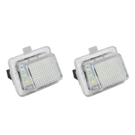 2 stk. bilskiltlys for Mercedes-Benz W204/W212/W216/W221/W207 18 LED hvitt bakre skiltlys