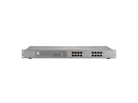 LEVELONE 16-PORT FAST ETHERNET POE-PLUS SWITCH 480W IN CPNT