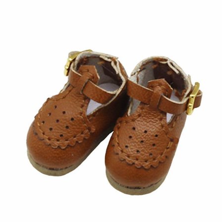 1 par dukkesko T-formede spennesko BRUNE