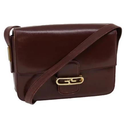 Gucci Vintage, Pre-owned Leather Shoulder Bag Bruin, Dames, Maat:ONE Size