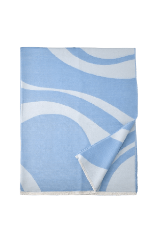 Åhléns Home Jacquardvävd pläd LOVIS 130x170 cm Filtar & plädar Blå ONESIZE