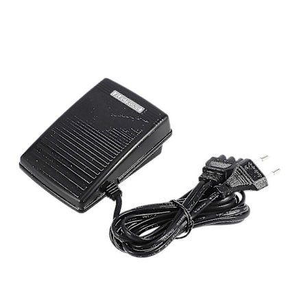 Fotkontroll med strömkabel Pedal Kontroll EU-kontakt 200-240v Svart