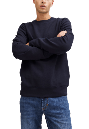 Casual Friday Cfsebastian 0096 Crew Neck Swe Sweatshirt Tröjor Herr Blå XXL