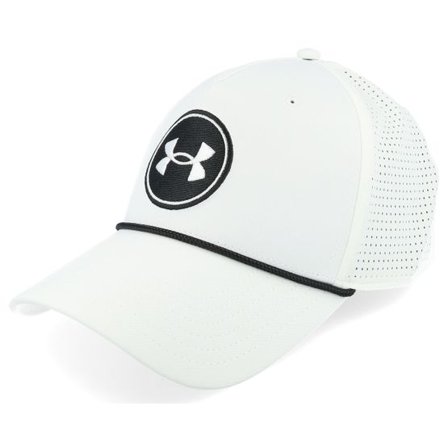 Under Armour - Vit adjustable Keps - Driver White Adjustable @ Hatstore