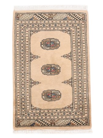 Pakistan Bokhara 3Ply Tæppe Håndknyttet 63X97 Orange/Brun Pakistan