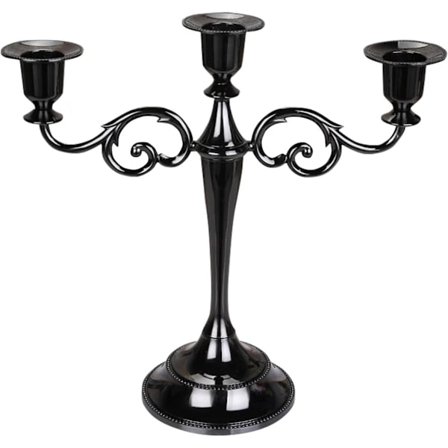 Armar Metallinen Kynttilänjalka 26cm Korkea, Vintage Kynttilänjalanpidike Hääkoristeisiin, Mustat Kynttilänjalat