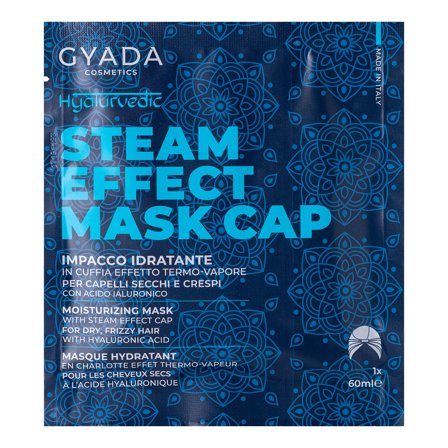 Gyada Cosmetics Hyalurvedic Impacco Idratante in Cuffia Termo-Vapore 60ml - Maschera Rivitalizzante Capelli