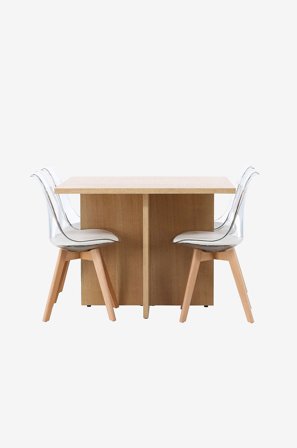 Venture Home - Spisegruppe Leo med 4 stk stoler Edvin - Brun - Spisegrupper - Fra Homeroom