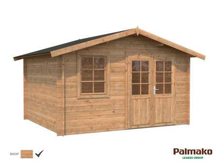Palmako Klara Stuga 10,8 m²/inv. 10,4 m², utan golv, brun, impr., Stugor & förråd