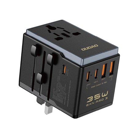 DUDAO Travel Adapter 35W GaN 3xUSB-C + 2xUSB-A
