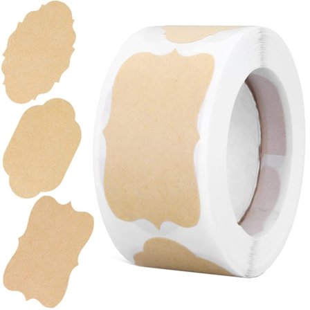 Klistremerkeetiketter / Etiketter på Rull - 250 stk