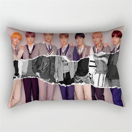 Bts Dubbelsidigt Printed Örngott Med Persikoskal