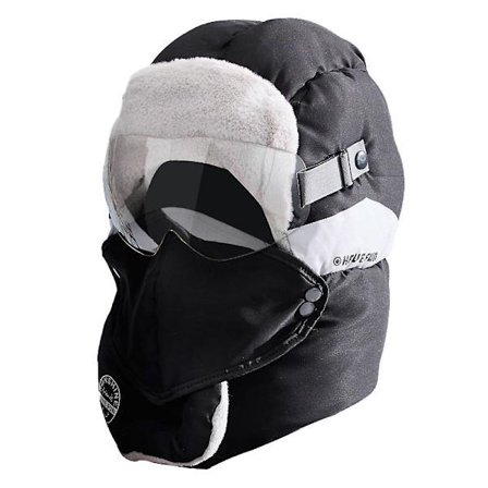 Vinter utendørs sykling varm kuldebeskyttende tykk bomullshatt vinter vindtett hatt ørebeskyttelse hatt svart