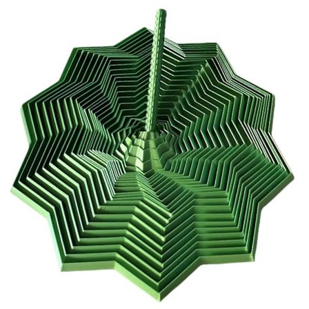 3D-printet Udvidbar Sensorisk Fidget Stjerne, Fraktal Heksagon Fidget Legetøj med Håndtag, Honeycomb Hvirvlende Spiral Design, Stress Relief Legetøj 