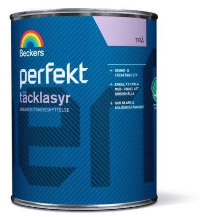 Beckers Täcklasyr, Perfekt halvblank, 1L, Utevit, Färg & tapeter