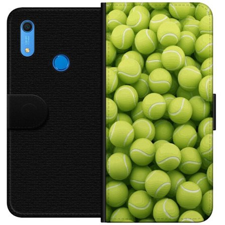 Kompatibel Tegnebogsetui til Huawei Huawei Y6s (2019) Mønster af grønne tennisbolde i høj detalje, sporty motiv med gentagende tekstur og stærke f
