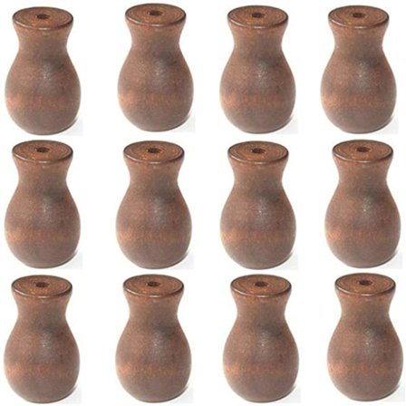 12-pack med persiennsnören i trä med tofsar, trätofsar och bruna snörklämmor, lämpliga för persienner eller rullgardiner.