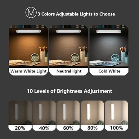 4W Magnetisk LED Bordslampa 2800K till 6500K Uppladdningsbar Trådlös