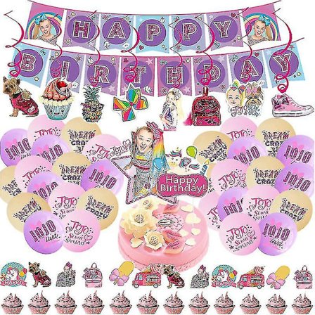 Festbursdagsfestdekor (kake Jojo Siwa ballongbanner