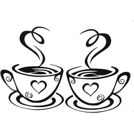 Kaffekopp Kök Konst Väggdekaler För Heminredning Avtagbara Väggdekaler Vinyl Gör-det-själv Kaffekopp Design Dekaler Vägg Hem Dekaler