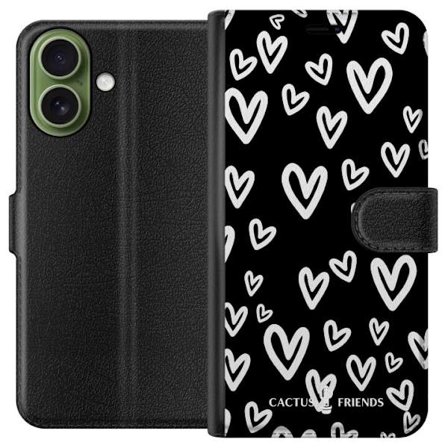 Yhteensopiva Lompakkokotelo Apple Apple iPhone 17 Cactus and Friends - Handdrawn Love Chaos