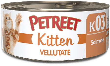 Petreet Vellutate Salmone Cibo Umido Gattino Barattolo 60g