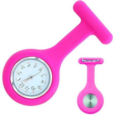 2 stk. Sygeplejerske Ur Brosche, Sygeplejerske Ur Silikon Brosche med Nål til