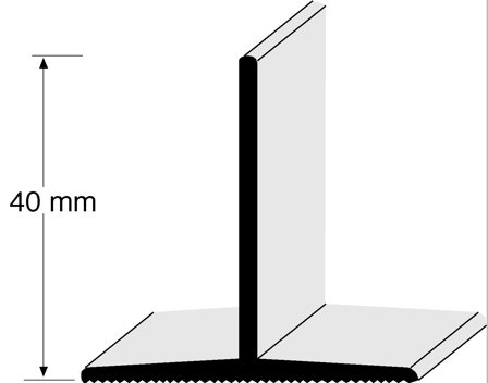 Duri 7532200 Dusjlist 40 x 200 mm, limbar Grå, Baderom