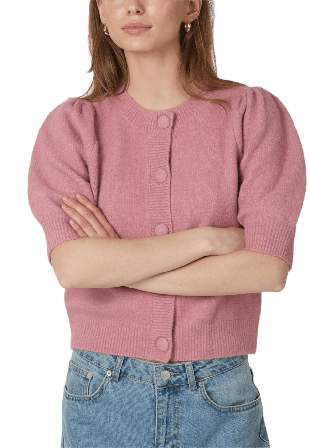 Neo Noir Trudy Knit Cardigan Stickat Dam Rosa 42