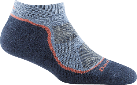 Darn Tough Women's Light Hiker No Show Lightweight with Cushion Women hiking socks Blue M (38-41)
