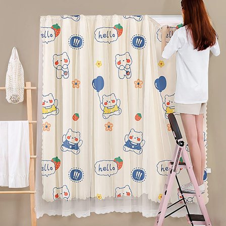 1 Bit Moderna Minimalistiset Tarrakiinnitteinen Pimennysverhot, Rei'ittämätön Kannettava, Sopii Olohuoneeseen Makuuhuoneeseen Keittiöön Sisustukseen 